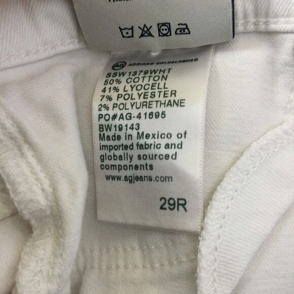 AG Adriano Goldschmied Womens Farrah High Rise Skinny Ankle Denim Jeans White 29 - Picture 9 of 11